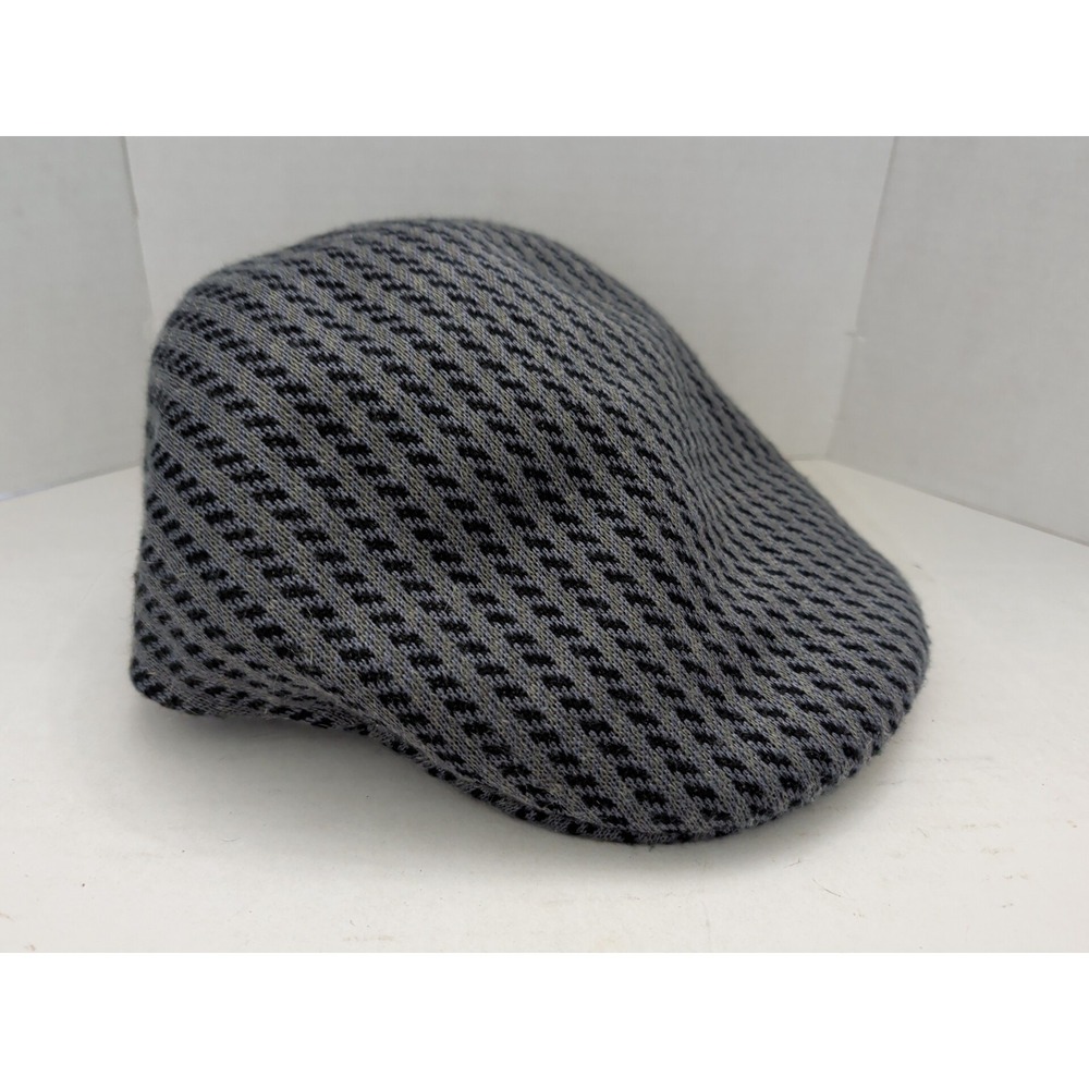 Kangol Newsboy Cap Gray Wool Blend Hat Jacquard 507 Sz S Golf Grampa Duckbill